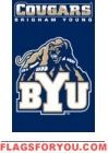 Brigham Young Cougars Applique Banner Flag 44" x 28"