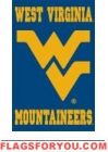 West Virginia Mountaineers Applique Banner Flag 44" x 28"