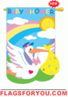 Baby Shower House Flag