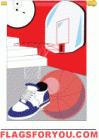 3 left - Applique Basketball House Flag