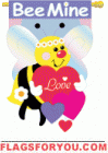 3 left - applique Bee Mine Garden Flag