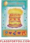 last 1 - Birthday Cake Garden Flag By CNF