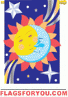2 left - applique Celestial Garden Flag