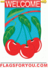 Cherries Garden Flag