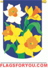 Applique Daffodils Garden Flag - 1 left