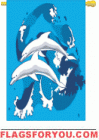 Dolphins In Sea Garden Flag