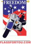 Freedom Garden Flag applique - 1 left