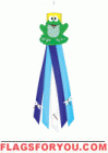 1 left - applique Frog Windsock