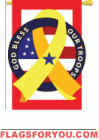 God Bless Our Troops Garden Flag