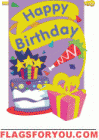 1 left - applique Happy Birthday House Flag