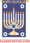 10 left - Applique Happy hannukah House Flag