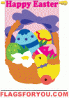 1 left - applique Happy Easter House Flag