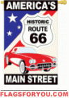 applique Historic Route 66 Garden Flag