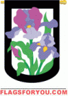 2 left - applique Iris Garden Flag