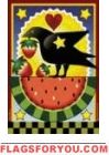 Watermelon & Crow House Flag