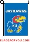 Kansas Jayhawks Double Sided Garden Flag