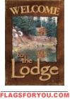 Lodge Welcome House Flag