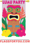 Luau Party House Flag