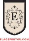 1 left - Monogram "E" Garden Flag