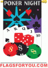 2 left - Applique Poker Night Garden Flag
