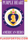 Purple Heart Garden Flag