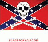 Rebel Skull Flag
