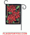 Red Poinsettia Garden Flag