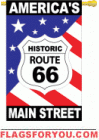 2 left - applique Route 66 House Flag