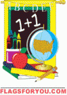 applique School Garden Flag