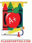 Applique School Day Garden Flag