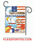 Seaside Welcome Garden Flag