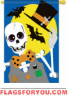 "Dem Bones" Skeleton House Flag