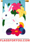 applique Spring Bunny Garden Flag - 5 left