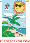 1 left - applique Summer Day Garden Flag