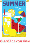 5 left - Applique Summer Vacation Garden Flag