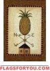 Pineapple Wind Vane House Flag - 4 left