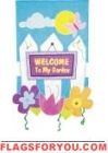 Welcome Garden Fence House Flag