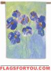 Blue Flowers Garden Flag - 2 left