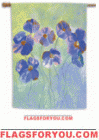 Blue Flowers House Flag - 1 left