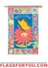 2 left - Butterfly and Daises Garden Flag