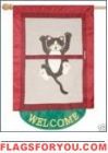 applique Come Hang Out House Flag
