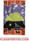 6 left - applique Halloween Magic Hocus Pocus Garden Flag
