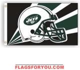 last 1 - NEW YORK JETS HELMET DESIGN 3X5 FLAG