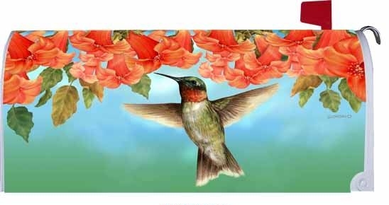 Hummingbird In Flight Mailbox Cover
