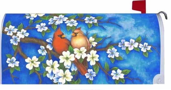 Cardinal Pair Mailbox Cover