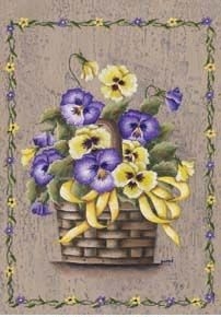 Pansies Garden Flag
