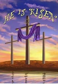 Three Crosses Garden Flag
