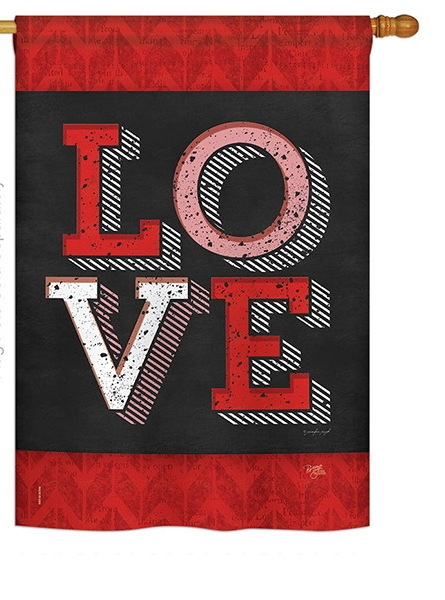 Red Love House Flag
