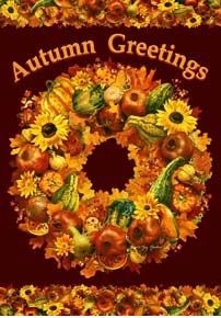 Autumn Greetings House Flag