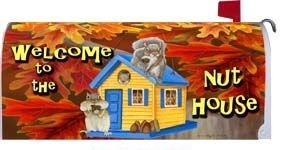 Welcome Nuthouse Mailbox Cover